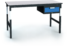 Pracovní stůl alsor UNI - deska - podvěsný kontejner 681 - 1037 x 1500 x 700